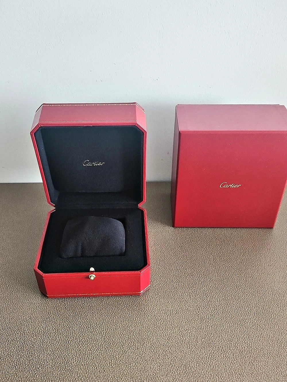 Cartier Jewelry Presentation Box in Red & Gold